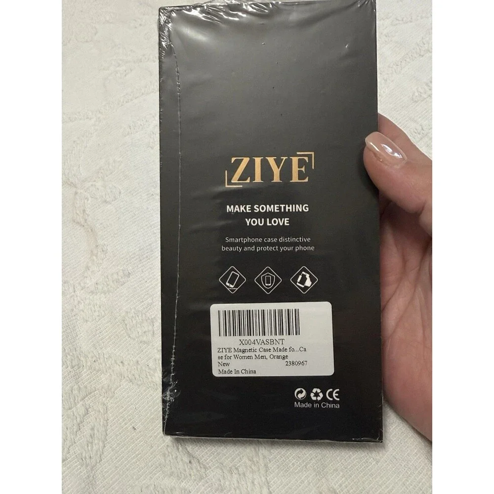 NWT ZIYE iPhone 17 Pro Max MagSafe Magnetic Case Orange Clear Gold Trim TPU